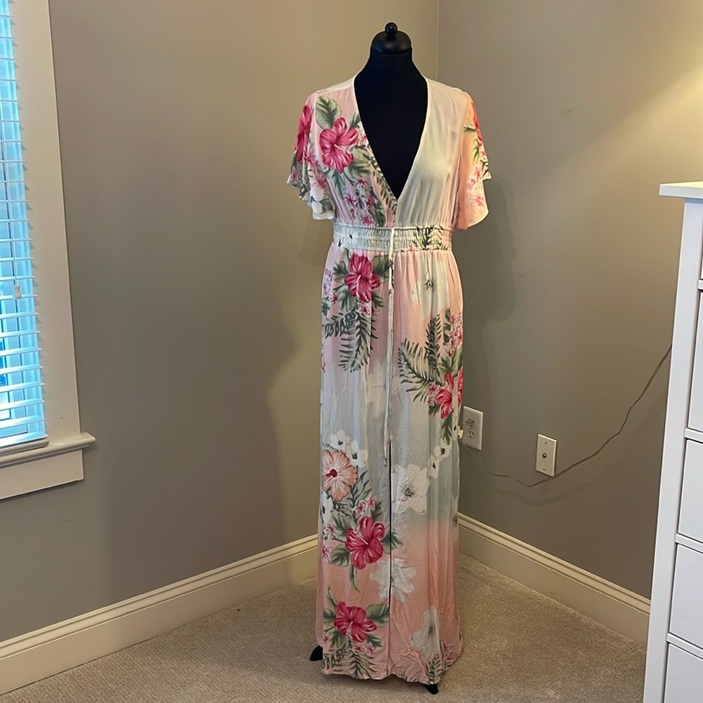 Casual low cut beach dress